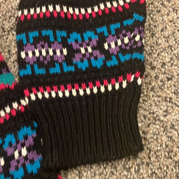 Just Sasha Button Up Cardigan Vintage 80's Horizontal Stripe Grandpa Women's S - Picture 4 of 5